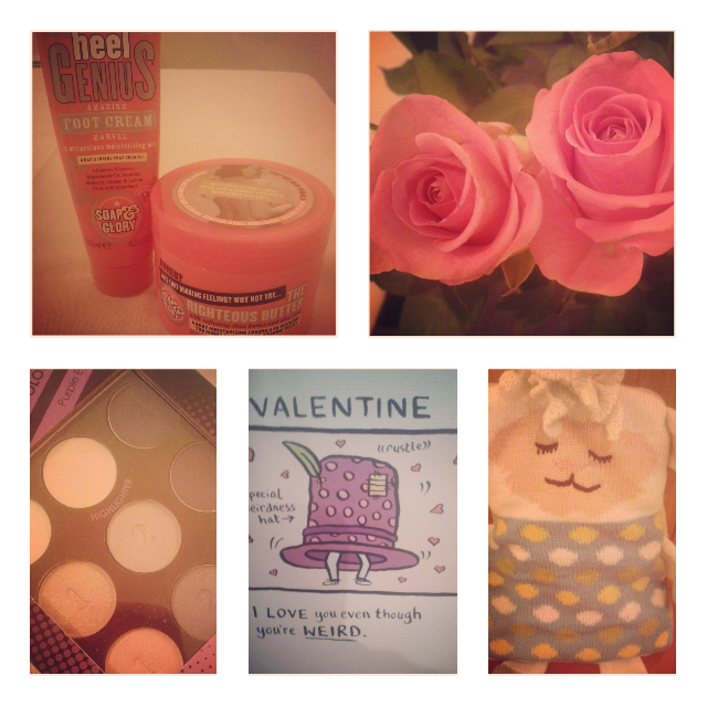 Soap and Glory, Pink Roses, Collection, Purple Smokey Eyeshadow, Valentines, Card, Sheep, Snuggle Toy